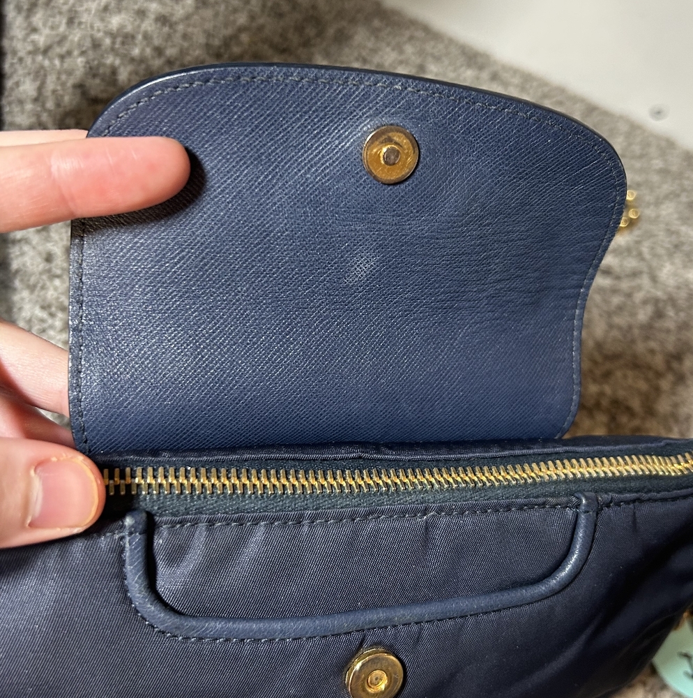 Prada Navy Blue Chain Crossbody Bag - Picture 10 of 15